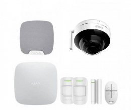 Комплект сигнализации Ajax для квартиры + камера Dahua DH-IPC-D26P