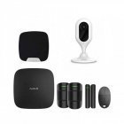Комплект сигнализации Ajax для квартиры черный + камера Dahua DH-IPC-C12P