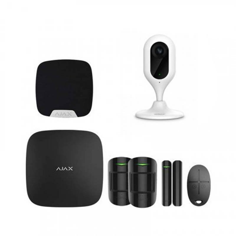 

Комплект сигнализации ajax для квартиры черный + камера dahua dh-ipc-c12p