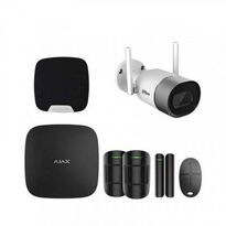Комплект сигнализации Ajax для квартиры черный + камера Dahua DH-IPC-G26P