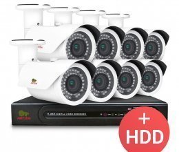 IP комплект видеонаблюдения Partizan PRO IP-16 8xCAM + 1xNVR + HDD