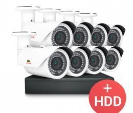 AHD комплект видеонаблюдения Partizan PRO AHD-26 8xCAM + 1xDVR + HDD