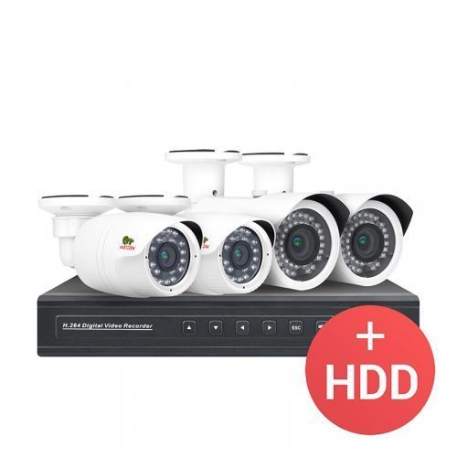 AHD комплект видеонаблюдения Partizan PRO AHD-41 4xCAM + 1xDVR + HDD