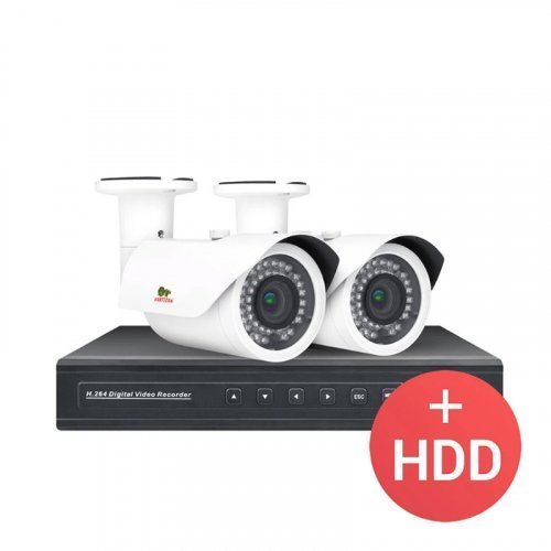 AHD комплект видеонаблюдения Partizan PRO AHD-42 2xCAM + 1xDVR + HDD