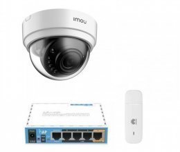 3G комплект видеонаблюдения с IP камерой IMOU Dome Lite (Dahua IPC-D22P)
