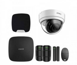 Комплект сигнализации Ajax для квартиры черный + камера IMOU Dome Lite (Dahua IPC-D22P)