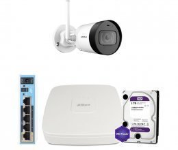 IP комплект видеонаблюдения Dahua WiFi-4M-1OUT-HOME-G42P-HDD