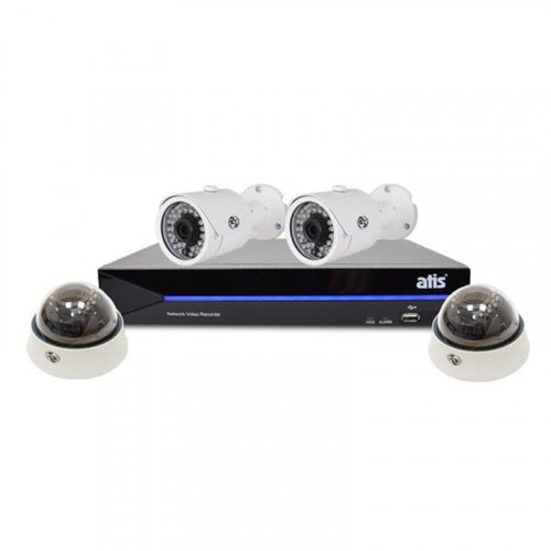 IP комплект видеонаблюдения ATIS Starter Kit IP 2ext 2int