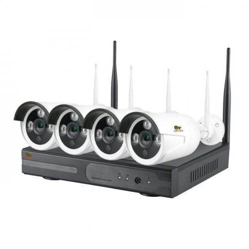 IP комплект видеонаблюдения Partizan Wi-Fi IP-27 4xCAM + 1xNVR