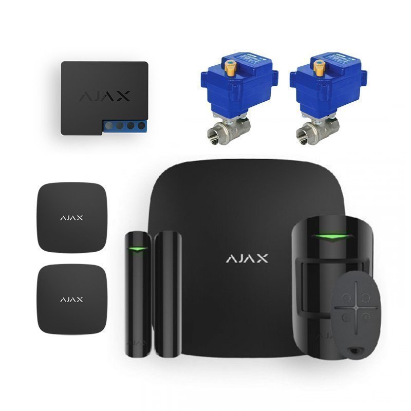 

Комплект сигнализации ajax starterkit plus черный + Кран neptun bugatti pro 220В 3/4"