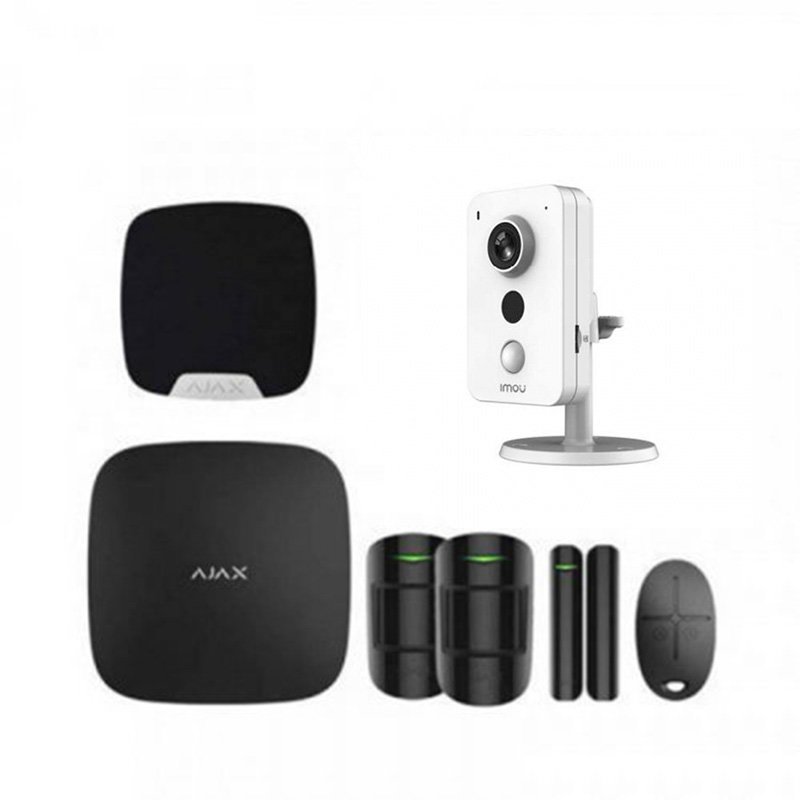 

Комплект сигнализации ajax для квартиры черный + камера imou ipc-k22p