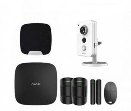 Комплект сигнализации Ajax для квартиры черный + камера IMOU IPC-K42P