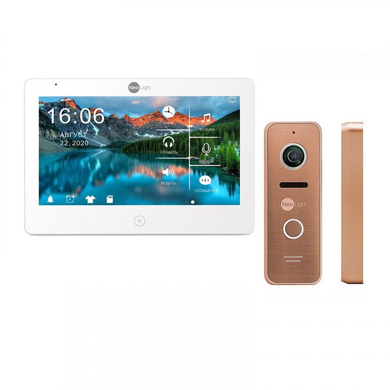 

Комплект домофона neolight mezzo hd wf white и prime fhd (pro) bronze