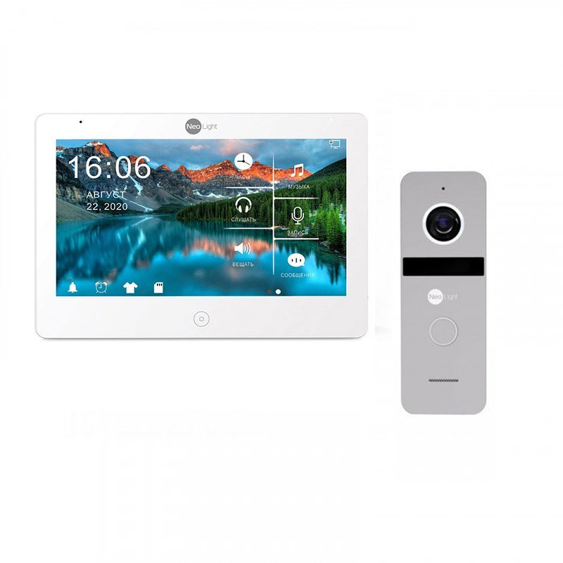 

Комплект домофона neolight mezzo hd wf white и solo fhd silver