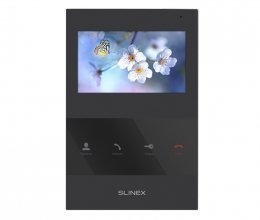 Аналоговый 4-дюймовый видеодомофон с сенсорными кнопками Slinex SQ-04 Black