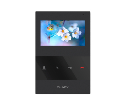 Аналоговый 4-дюймовый видеодомофон с сенсорными кнопками Slinex SQ-04 Black