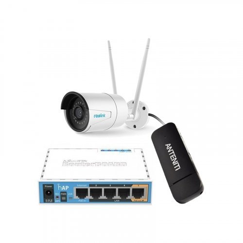 3G комплект відеоспостереження з IP камерою Reolink RLC-410W