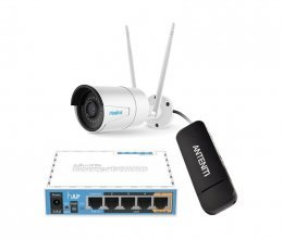 3G комплект видеонаблюдения с IP камерой Reolink RLC-410W