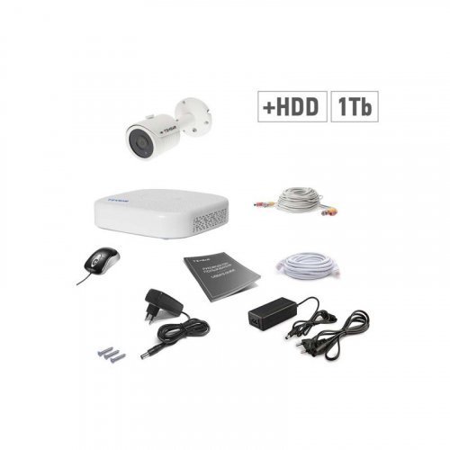 AHD комплект видеонаблюдения Tecsar 1OUT+1ТБ HDD