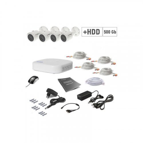 AHD комплект видеонаблюдения Tecsar 4OUT+500ГБ HDD