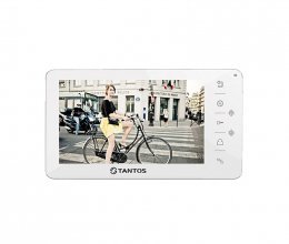 Відеодомофон з інтеркомом та сенсорними кнопками Tantos Amelie HD 7" (White)
