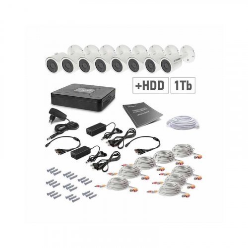 AHD комплект видеонаблюдения Tecsar 8OUT+1TБ HDD