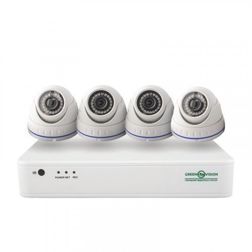 NVR комплект видеонаблюдения GreenVision GV-IP-K-S30/04 1080P