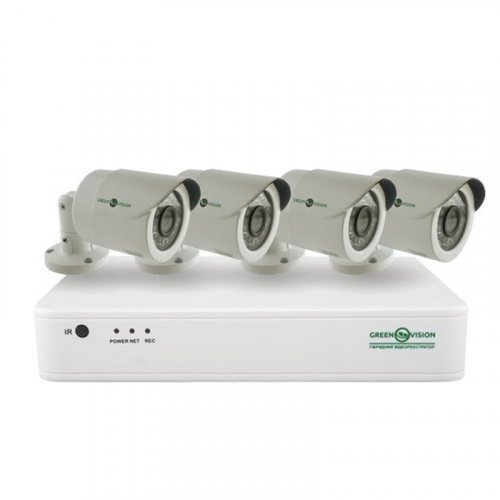 NVR комплект видеонаблюдения GreenVision GV-IP-K-S31/04 1080P