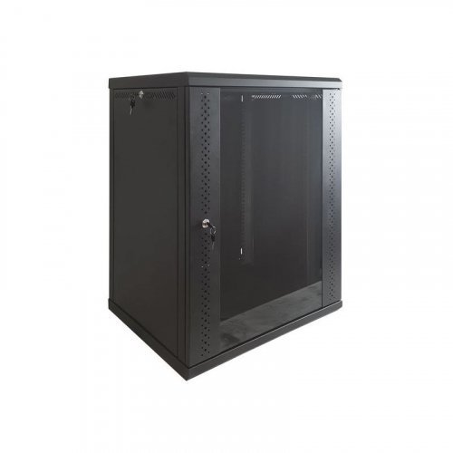 Серверна шафа 15U, EServer 600х600х773 (Ш*Г*В), скло, чорна