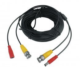 Комбінований кабель Partizan коаксіал+живлення на 18 метрів