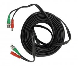 Комбінований кабель Partizan коаксіал+живлення на 18 метрів Super HD