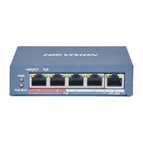 Коммутатор Hikvision DS-3E0105P-E(B) 4-портовый неуправляемый POE
