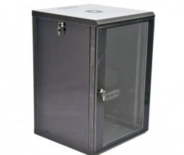 Шкаф 19"18U, 600x600x907мм (Ш*Г*В), эконом, акриловое стекло, UA-MGSWL186B черный 