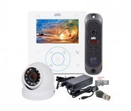 Комплект «ATIS Квартира» - Відеодомофон 4" з відеопанеллю та 2Мп MHD-відеокамерою для обмеження доступу та візуальної верифікації відвідувачів