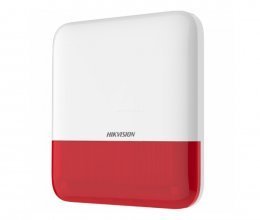Бездротова вулична сирена Hikvision DS-PS1-E-WE-Red (червона)