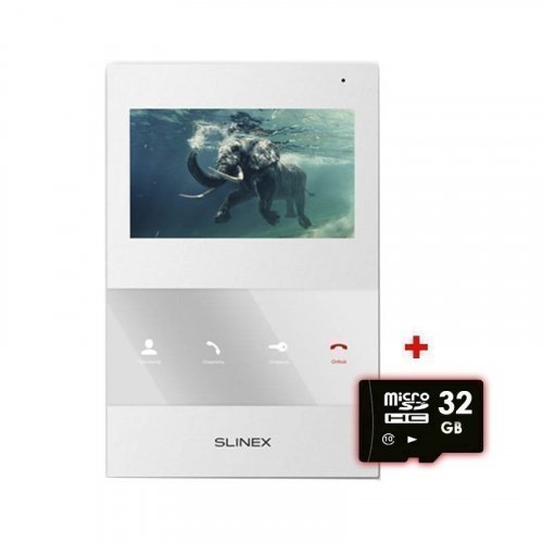 Видеодомофон с видеорегистратором и записью Slinex SQ-04M White