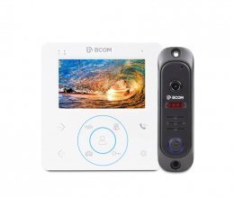 Комплект видеодомофона BCOM BD-480M White Kit: видеодомофон 4