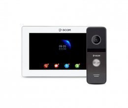 Комплект відеодомофона BCOM BD-770FHD White Kit: відеодомофон 7" та відеопанель