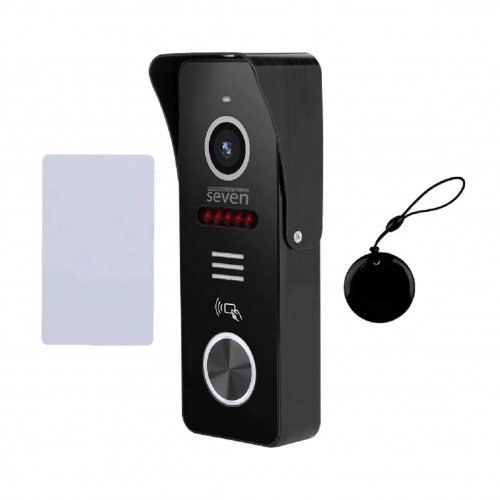 Вызывная панель домофона со встроенным считывателем карт EM-Marin SEVEN CP-7502F RFID Black