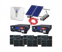 Автономная система бесперебойного питания 8 кВт с LiFePO4 АКБ, солнечными панелями и монтажным набором (балластная система)