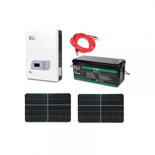 Автономная система бесперебойного питания 2.4 кВт с LiFePO4 АКБ и солнечными панелями