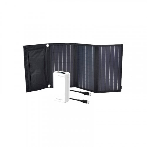 Комплект: сонячна панель 30W Solar Charger, повербанк FEB-310W, кабель RC-068B-C