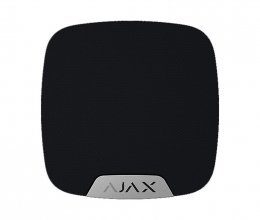 Бездротова сирена Ajax HomeSiren S (8PD) black з клемою для додаткового світлодіода