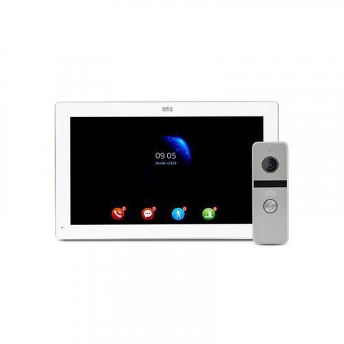 Комплект видеодомофона ATIS AD-1070FHD/T White + AT-400HD Silver