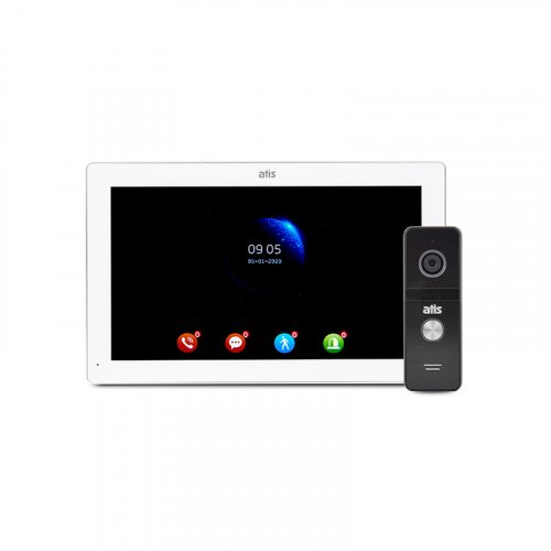 Комплект видеодомофона ATIS AD-1070FHD/T White + AT-400FHD Black