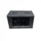 Серверный шкаф 6U, EServer 600х500х370 (Ш*Г*В), стекло, черный