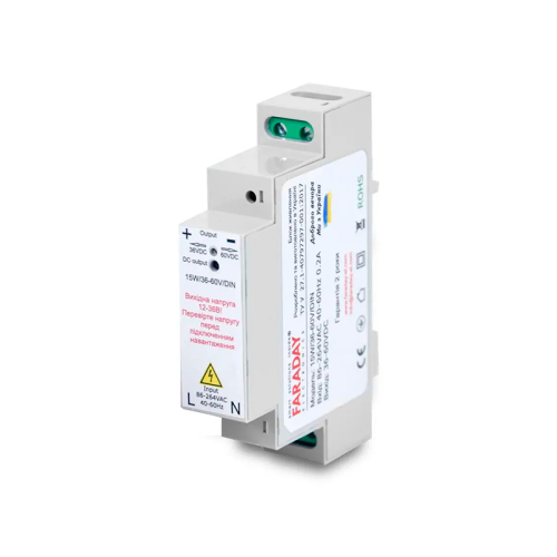 Блок питания Faraday Electronics 15W/36-60V/DIN для крепления на DIN рейке