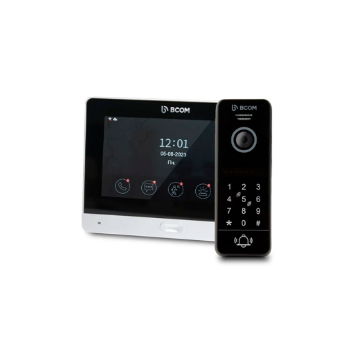 Комплект Wi-Fi відеодомофонa 7" BCOM BD-760FHD/T Silver з підтримкою Tuya Smart + BT-400HD-AC Black