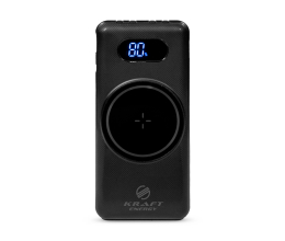 Повербанк 10000mAh Power Bank Kraft KPB-1110W Black бездротова зарядка