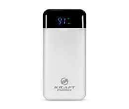 Повербанк 20000mAh Power Bank Kraft KPB-2120FCL White 22.5W QC3.0 LED-ліхтар